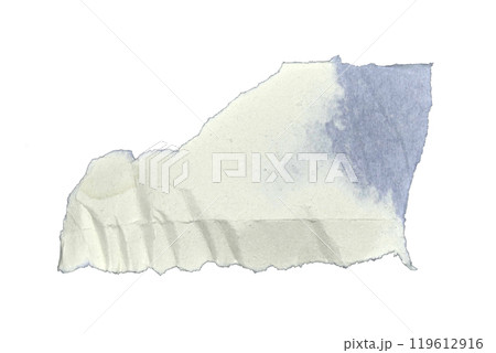 a white torn piece of paper isolated on white background 119612916