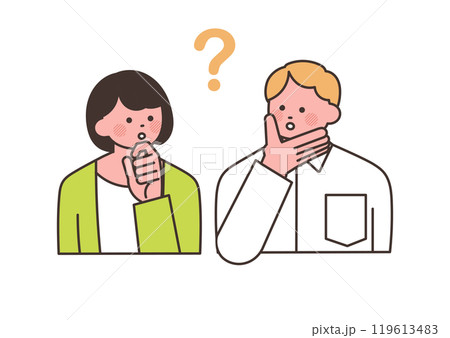 疑問を感じている若い夫婦のアイコン 119613483
