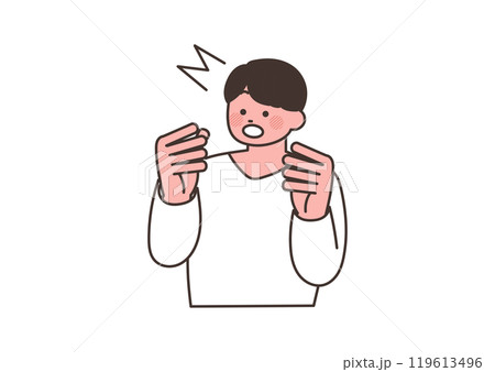 何かに気がついた男性のイラスト 119613496