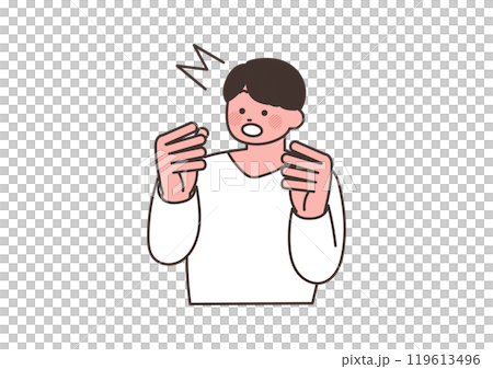 何かに気がついた男性のイラスト 119613496