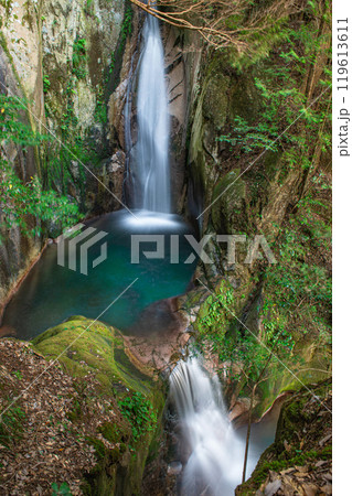 寂地峡五竜の滝の「龍頭の滝」 119613611