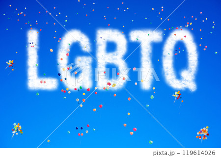 青空に浮かぶLGBTQの雲 青空に浮かぶLGBTQの雲 119614026