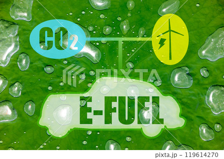 E-FUELの製造と使用イメージ　クラシックカー 119614270