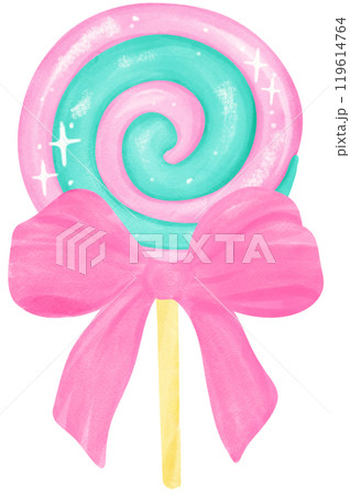 Colorful Swirl Lollipop with Pink Bow Preppy Christmas Colorful Swirl Lollipop with Pink Bow Preppy Christmas 119614764