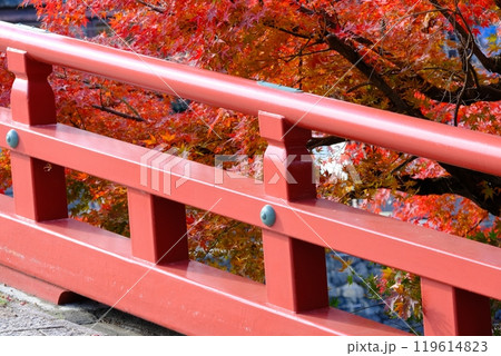 宇治の紅葉と喜撰橋 119614823
