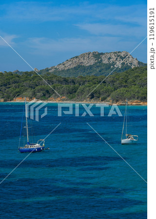 Porquerolles island, la Courtade, mediterranean sea, France 119615191