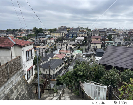 Japanese neighborhoods. top view Japanese architecture 119615563