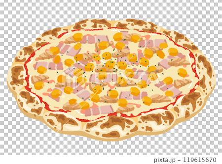 巴比諾披薩插畫 119615670