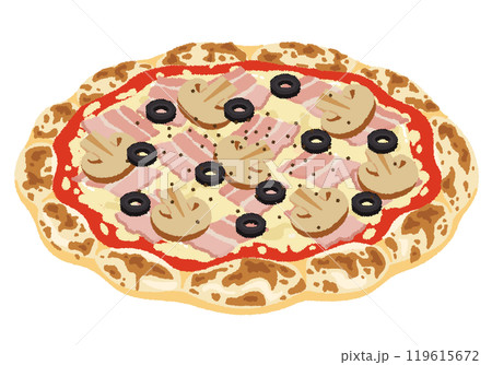 カプリチョーザピザのイラスト 119615672
