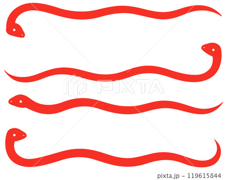 赤いヘビのフレームと仕切りセット 119615844