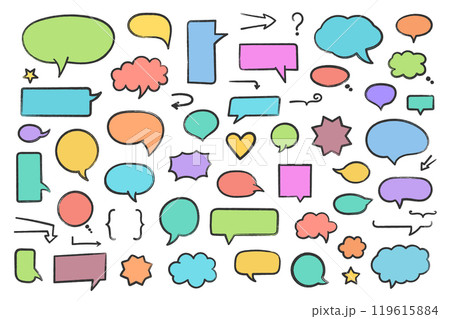 Hand Drawn Speech Bubbles Hand Drawn Speech Bubbles 119615884