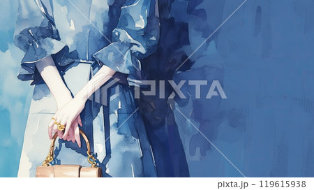 ハンドバッグをもつ女性 119615938