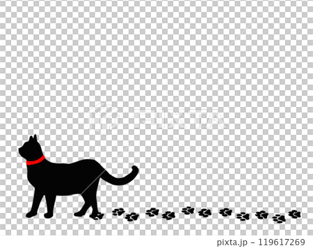 Simple background material of black cat Simple background material of black cat 119617269