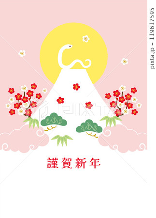 巳年-年賀状テンプレ-く2ベク 119617595