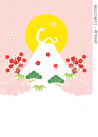 巳年-年賀状テンプレ-く3 巳年-年賀状テンプレ-く3 119617596