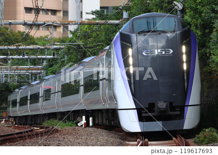 中央快速線を行く特急あずさ号:E353系電車 中央快速線を行く特急あずさ号:E353系電車 119617693