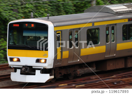 ［JB］総武線各駅停車E231系500番台（流し撮り） 119617893