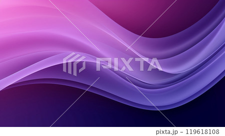 Violet abstract background with lines, stripes. Wavy text area for card, banner, flyer, design 119618108