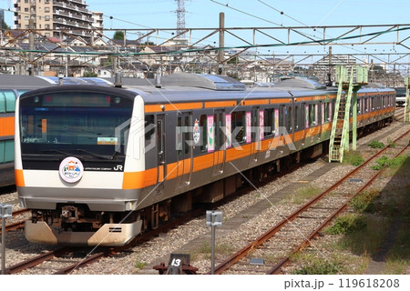 ［JC］青梅線・五日市線E233系ワンマン車両（東京アドベンチャーライン：ラッピング車両） 119618208
