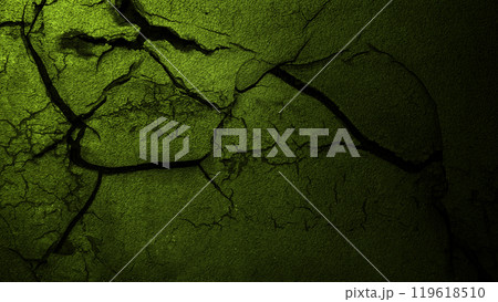 Surface of green concrete wall with cracks and holes. Abstract pattern of concrete wall Surface of green concrete wall with cracks and holes. Abstract pattern of concrete wall 119618510