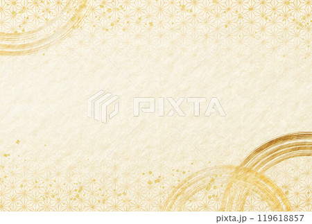 金・高級感・和柄　和紙の背景　年賀状 119618857