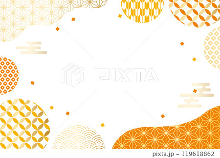 秋　和柄フレーム　七五三・お歳暮	 119618862