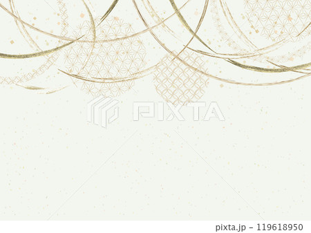 美しい和風柄　イラスト背景 119618950