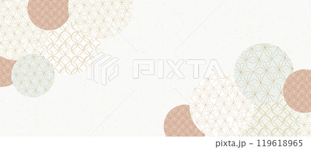 美しい和風柄 イラスト背景 美しい和風柄 イラスト背景 119618965