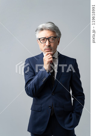 ビジネスマン　グレイヘア 119618991