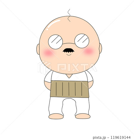 かわいい腹巻きステテコおじさん 119619144