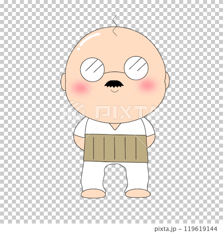 かわいい腹巻きステテコおじさん 119619144