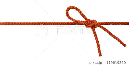 結んだ紐　赤 119619220
