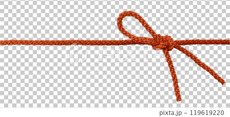 結んだ紐　赤 119619220