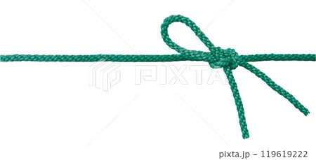 結んだ紐 グリーン 結んだ紐 グリーン 119619222