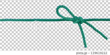 結んだ紐 グリーン 結んだ紐 グリーン 119619222