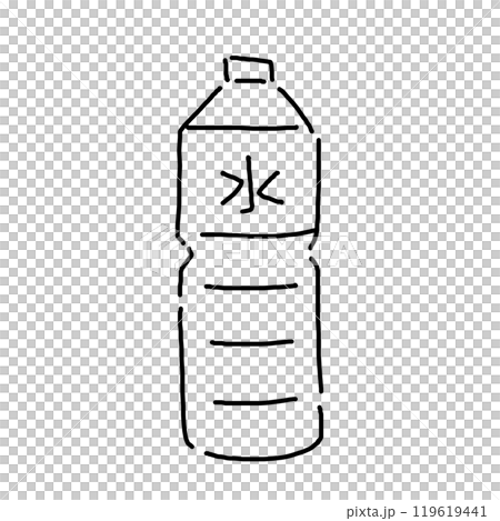 シンプルなペットボトルの水のイラスト 119619441