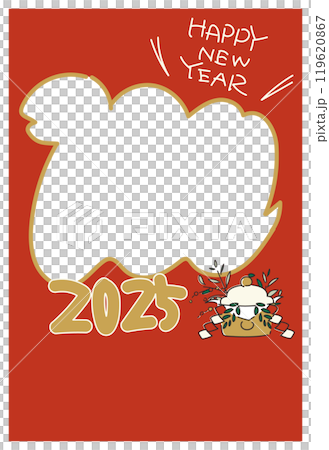 2025年賀状テンプレート 119620867