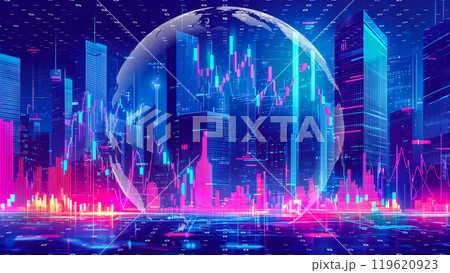高層ビルがそびえ立つハイテク金融都市 高層ビルがそびえ立つハイテク金融都市 119620923