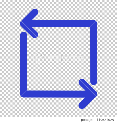 Square counterclockwise arrow (blue) Square counterclockwise arrow (blue) 119621029
