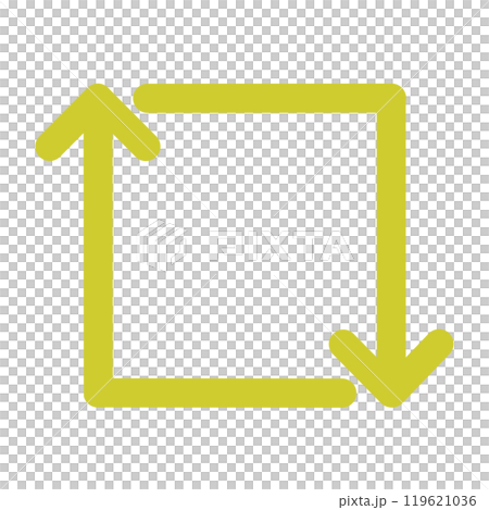 Square clockwise arrow (yellow) 119621036