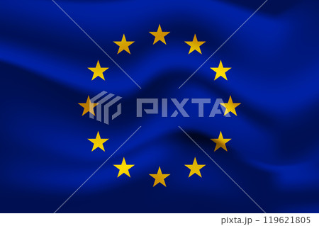 Flag of European Union. EU national symbol in official colors. Template icon. Abstract vector background Flag of European Union. EU national symbol in official colors. Template icon. Abstract vector background 119621805