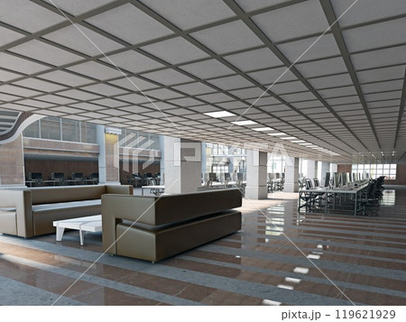 A modern open-plan office space 119621929