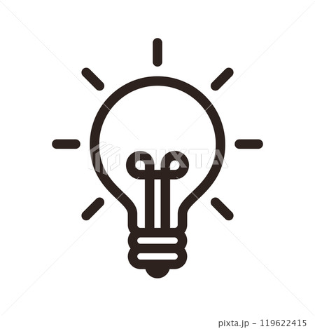 Light bulb icon, ideas and innovation concept 119622415