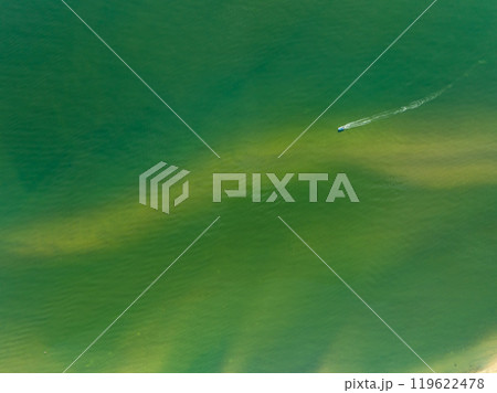 Top view sea surface summer landscape in high travel season,Nature sea background,High angle view seascape nature view Top view sea surface summer landscape in high travel season,Nature sea background,High angle view seascape nature view 119622478