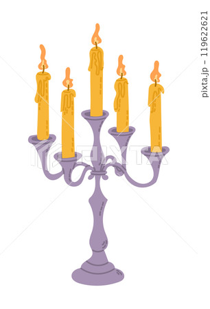 Ancient or mystical hand drawn candlestick 119622621