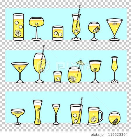 飲料插圖集黃色 119623394