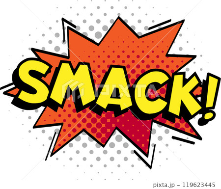 Vibrant yellow comic sound effect bursts over a star shape on a white background, adding retro style to your design. Perfect for humor and fun in comics Vibrant yellow comic sound effect bursts over a star shape on a white background, adding retro style to your design. Perfect for humor and fun in comics 119623445
