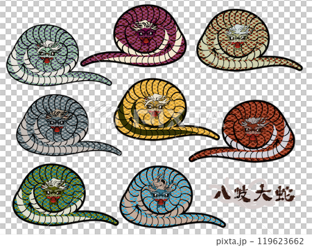 Eight figures of the Yamata no Orochi Eight figures of the Yamata no Orochi 119623662