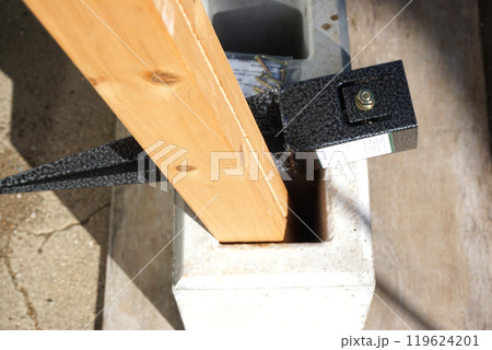 ラティス地中杭　フェンス基礎石　DIY 119624201