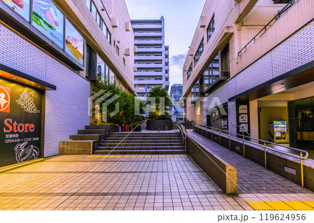 日本の横浜都市景観 あざみ野駅などを望む＝21日 119624956